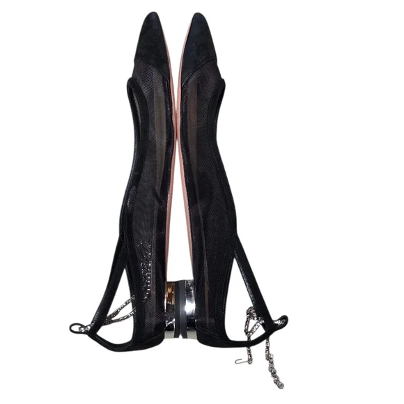 AQUAZZURA SECRET AFFAIR BALLET SHEER FLATS 37/US 7 - Picture 6 of 16